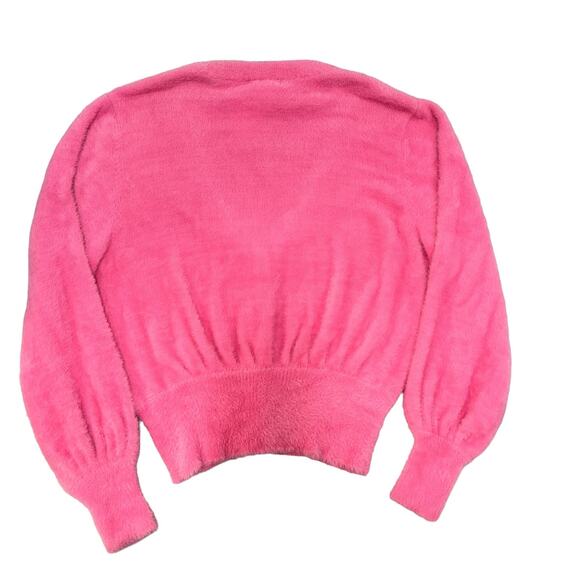 L Space Daydreamin Button Front Cardigan Barbie Pink Knit Fuzzy Cozy XL Coquette - Picture 3 of 11